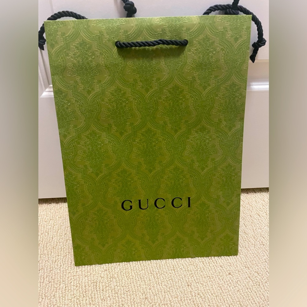 New! Gucci green gift bag